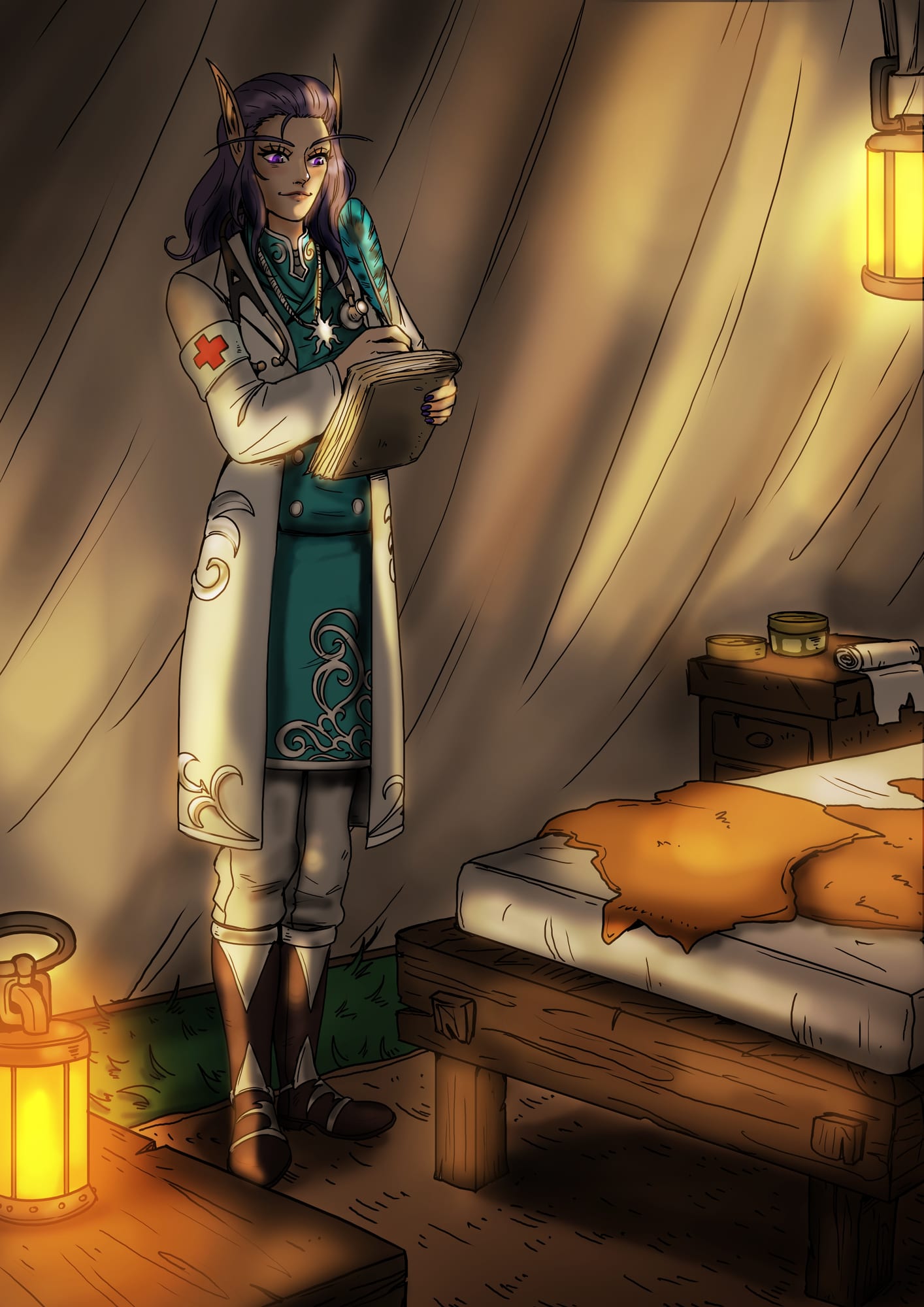 The Medical Student.
[Current IC time; In Stromgarde]

Artist: @bfporker on Fiverr