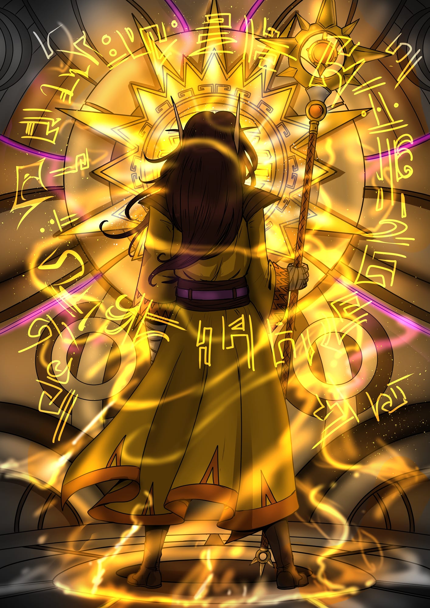Baptism. [Appoximately 70 years go IC; Somewhere in Quel'Thalas] Artist: @bfporker on Fiverr