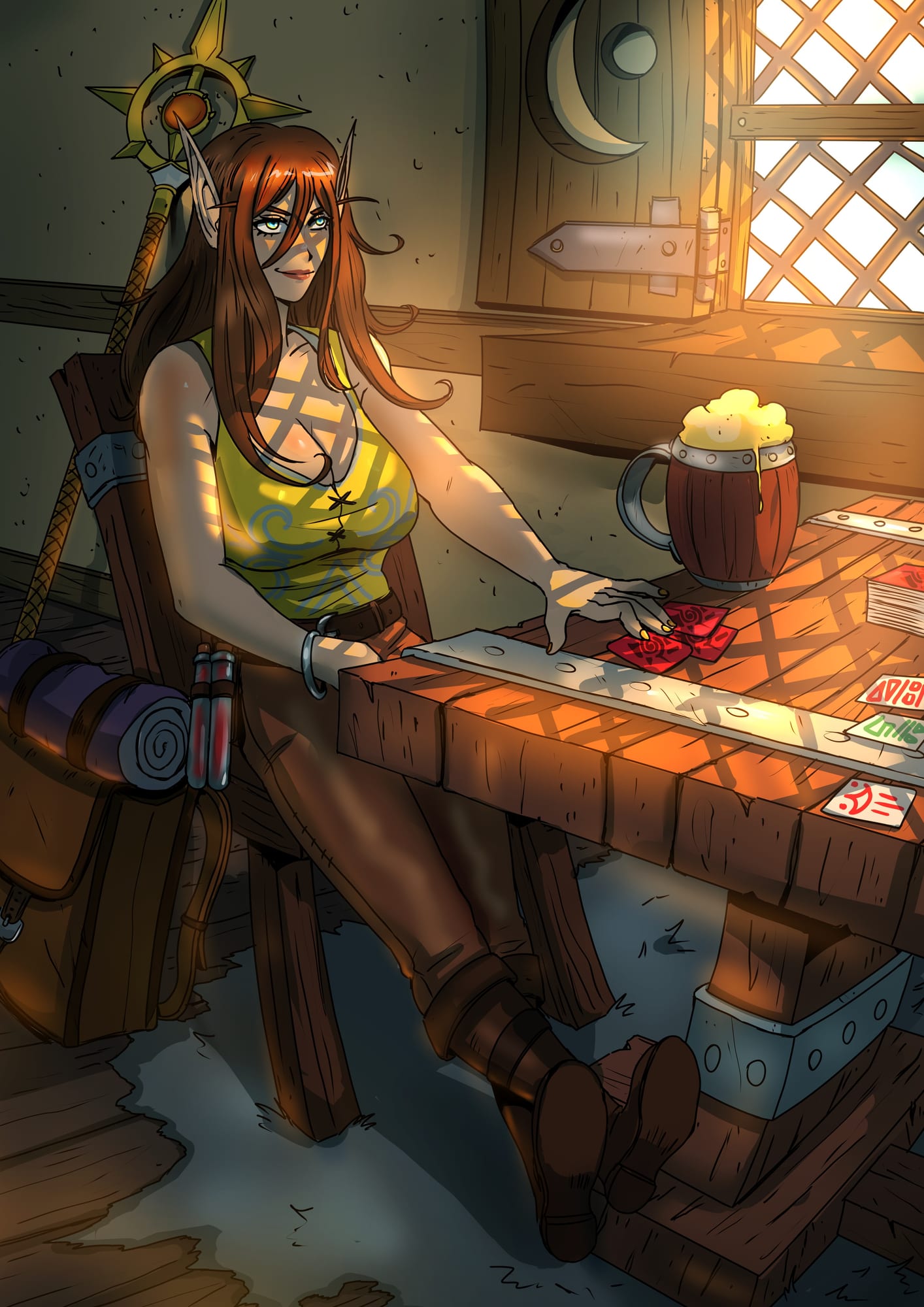 Gambling. [Approximately 10 years ago IC, Somewhere in the North] 
Artist: @bfporker on Fiverr
