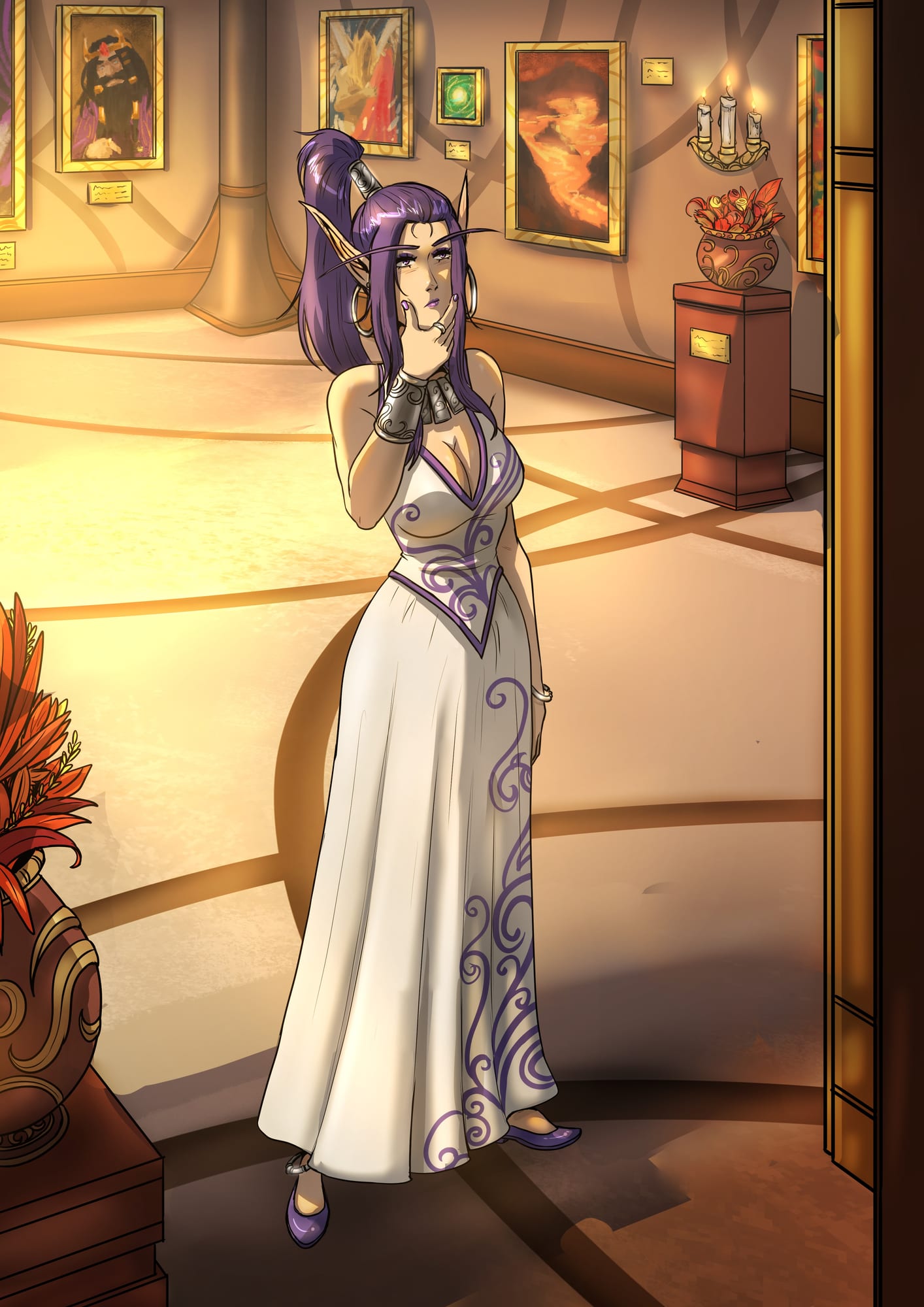 Impression. [Current IC time; In Silvermoon City] Artist: @bfporker on Fiverr
