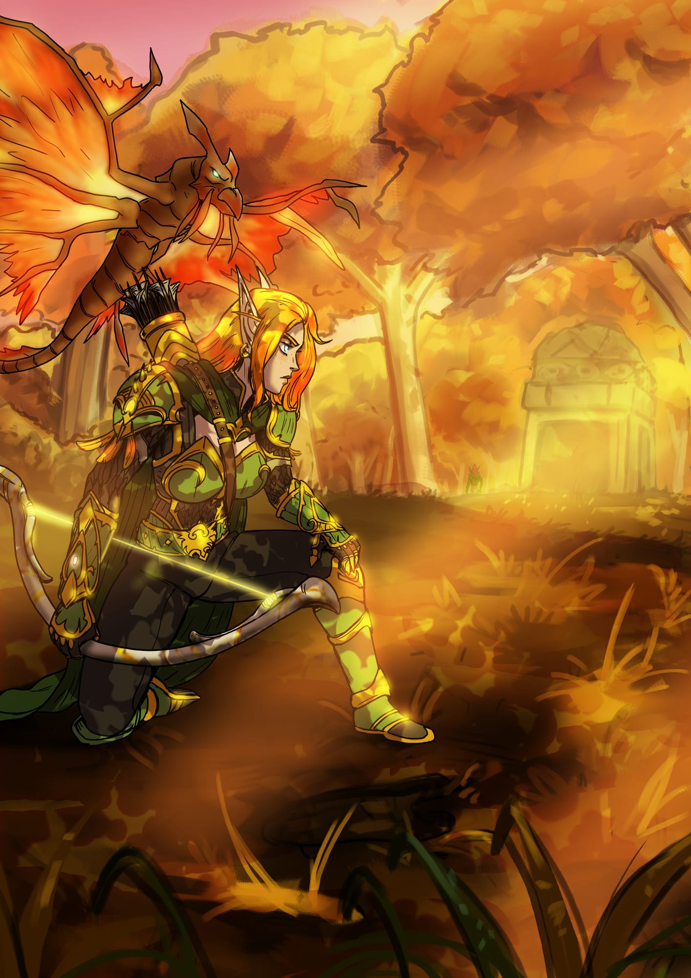 The Farstrider.
[Approximately 30 years ago IC time; In Quel'Thalas]

Artist: @bfporker on Fiverr